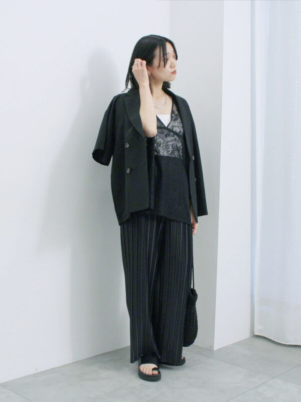 セール】 ◎ダブルボタンシャツジャケット（ブラック/ブラウン/キナリ