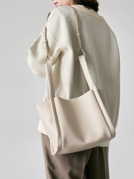 ポーチ付2WAYスクエアバッグ（シルバー/ブラック/ライトベージュ）｜Samansa Mos2 blue（サマンサモスモス ブルー）通販