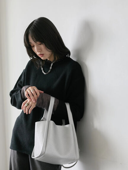 ポーチ付2WAYスクエアバッグ（シルバー/ブラック/ライトベージュ）｜Samansa Mos2 blue（サマンサモスモス ブルー）通販