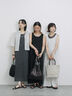◎【接触冷感】切替カットワンピース（チャコールグレー/ブラック/ＴＯＰグレー）｜Samansa Mos2 blue（サマンサモスモス ブルー）通販