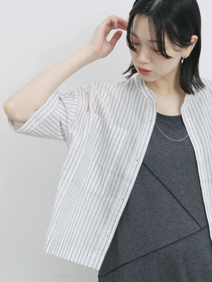 ◎【接触冷感】切替カットワンピース（チャコールグレー/ブラック/ＴＯＰグレー）｜Samansa Mos2 blue（サマンサモスモス ブルー）通販