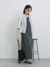 ◎【接触冷感】切替カットワンピース（チャコールグレー/ブラック/ＴＯＰグレー）｜Samansa Mos2 blue（サマンサモスモス ブルー）通販
