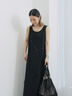 ◎【接触冷感】切替カットワンピース（チャコールグレー/ブラック/ＴＯＰグレー）｜Samansa Mos2 blue（サマンサモスモス ブルー）通販