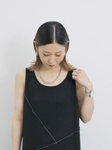 ◎【接触冷感】切替カットワンピース（チャコールグレー/ブラック/ＴＯＰグレー）｜Samansa Mos2 blue（サマンサモスモス ブルー）通販