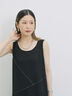 ◎【接触冷感】切替カットワンピース（チャコールグレー/ブラック/ＴＯＰグレー）｜Samansa Mos2 blue（サマンサモスモス ブルー）通販