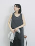 ◎【接触冷感】切替カットワンピース（チャコールグレー/ブラック/ＴＯＰグレー）｜Samansa Mos2 blue（サマンサモスモス ブルー）通販