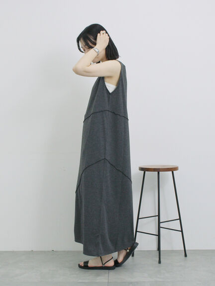 ◎【接触冷感】切替カットワンピース（チャコールグレー/ブラック/ＴＯＰグレー）｜Samansa Mos2 blue（サマンサモスモス ブルー）通販