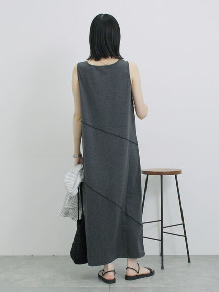 ◎【接触冷感】切替カットワンピース（チャコールグレー/ブラック/ＴＯＰグレー）｜Samansa Mos2 blue（サマンサモスモス ブルー）通販