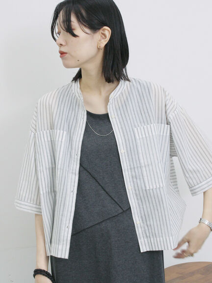 ◎【接触冷感】切替カットワンピース（チャコールグレー/ブラック/ＴＯＰグレー）｜Samansa Mos2 blue（サマンサモスモス ブルー）通販