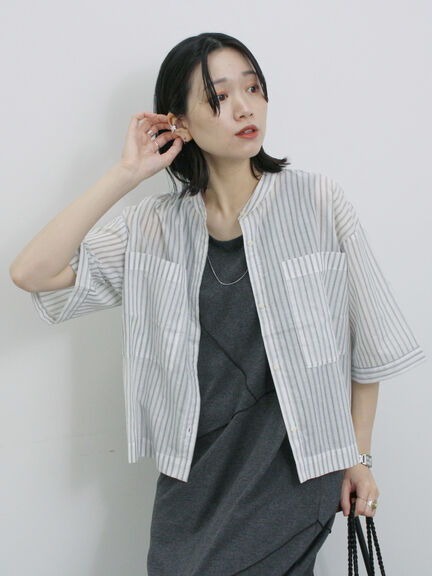 ◎【接触冷感】切替カットワンピース（チャコールグレー/ブラック/ＴＯＰグレー）｜Samansa Mos2 blue（サマンサモスモス ブルー）通販
