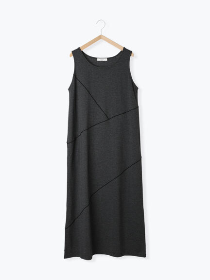 ◎【接触冷感】切替カットワンピース（チャコールグレー/ブラック/ＴＯＰグレー）｜Samansa Mos2 blue（サマンサモスモス ブルー）通販