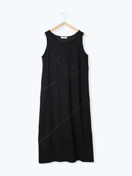 ◎【接触冷感】切替カットワンピース（チャコールグレー/ブラック/ＴＯＰグレー）｜Samansa Mos2 blue（サマンサモスモス ブルー）通販