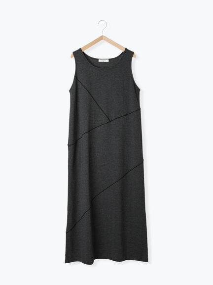 ◎【接触冷感】切替カットワンピース（チャコールグレー/ブラック/ＴＯＰグレー）｜Samansa Mos2 blue（サマンサモスモス ブルー）通販
