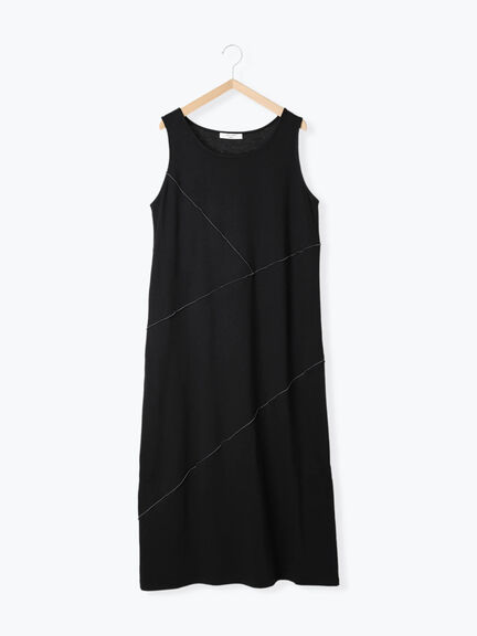◎【接触冷感】切替カットワンピース（チャコールグレー/ブラック/ＴＯＰグレー）｜Samansa Mos2 blue（サマンサモスモス ブルー）通販