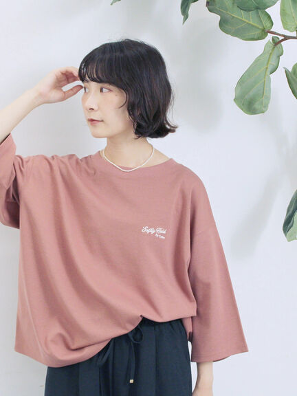 ポンチロゴ刺繍プルオーバー（オフホワイト/チャコールグレー/ベージュ/シュアカ/ＴＯＰグレー）｜Samansa Mos2 blue（サマンサモスモス ブルー）通販