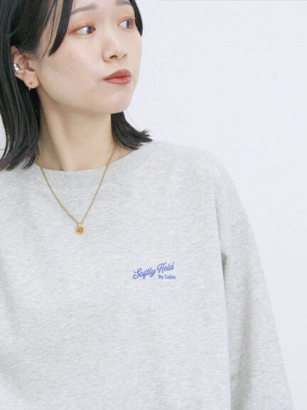 ポンチロゴ刺繍プルオーバー（オフホワイト/チャコールグレー/ベージュ/シュアカ/ＴＯＰグレー）｜Samansa Mos2 blue（サマンサモスモス ブルー）通販