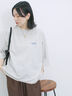 ポンチロゴ刺繍プルオーバー（オフホワイト/チャコールグレー/ベージュ/シュアカ/ＴＯＰグレー）｜Samansa Mos2 blue（サマンサモスモス ブルー）通販