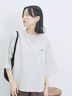 ポンチロゴ刺繍プルオーバー（オフホワイト/チャコールグレー/ベージュ/シュアカ/ＴＯＰグレー）｜Samansa Mos2 blue（サマンサモスモス ブルー）通販