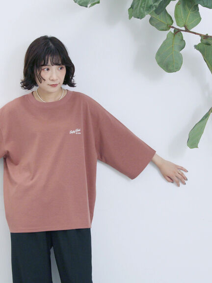 ポンチロゴ刺繍プルオーバー（オフホワイト/チャコールグレー/ベージュ/シュアカ/ＴＯＰグレー）｜Samansa Mos2 blue（サマンサモスモス ブルー）通販