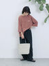 ポンチロゴ刺繍プルオーバー（オフホワイト/チャコールグレー/ベージュ/シュアカ/ＴＯＰグレー）｜Samansa Mos2 blue（サマンサモスモス ブルー）通販