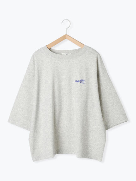 ポンチロゴ刺繍プルオーバー（オフホワイト/チャコールグレー/ベージュ/シュアカ/ＴＯＰグレー）｜Samansa Mos2 blue（サマンサモスモス ブルー）通販