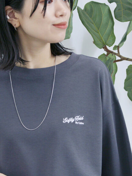 ポンチロゴ刺繍プルオーバー（オフホワイト/チャコールグレー/ベージュ/シュアカ/ＴＯＰグレー）｜Samansa Mos2 blue（サマンサモスモス ブルー）通販