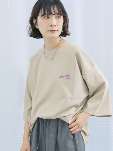ポンチロゴ刺繍プルオーバー（オフホワイト/チャコールグレー/ベージュ/シュアカ/ＴＯＰグレー）｜Samansa Mos2 blue（サマンサモスモス ブルー）通販