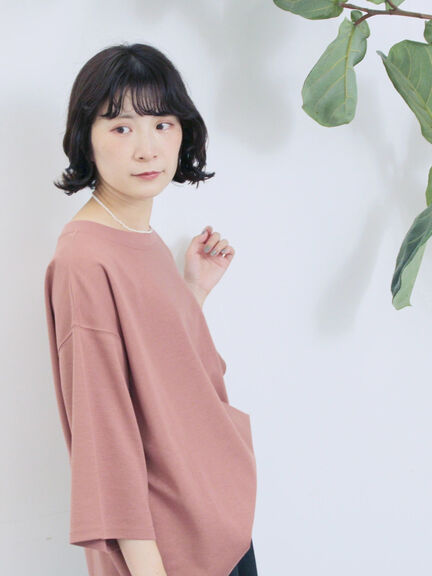 ポンチロゴ刺繍プルオーバー（オフホワイト/チャコールグレー/ベージュ/シュアカ/ＴＯＰグレー）｜Samansa Mos2 blue（サマンサモスモス ブルー）通販