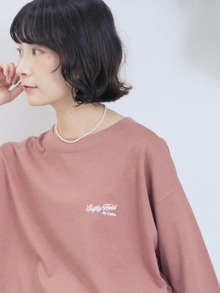 ポンチロゴ刺繍プルオーバー（オフホワイト/チャコールグレー/ベージュ/シュアカ/ＴＯＰグレー）｜Samansa Mos2 blue（サマンサモスモス ブルー）通販