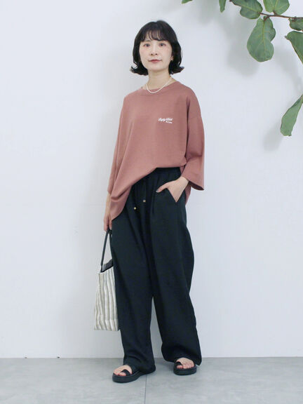 ポンチロゴ刺繍プルオーバー（オフホワイト/チャコールグレー/ベージュ/シュアカ/ＴＯＰグレー）｜Samansa Mos2 blue（サマンサモスモス ブルー）通販