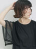 ◎【接触冷感】メッシュ切替プルオーバー（オフホワイト/ブラック/キャメル）｜Samansa Mos2 blue（サマンサモスモス ブルー）通販
