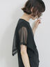 ◎【接触冷感】メッシュ切替プルオーバー（オフホワイト/ブラック/キャメル）｜Samansa Mos2 blue（サマンサモスモス ブルー）通販