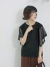 ◎【接触冷感】メッシュ切替プルオーバー（オフホワイト/ブラック/キャメル）｜Samansa Mos2 blue（サマンサモスモス ブルー）通販