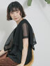 ◎【接触冷感】メッシュ切替プルオーバー（オフホワイト/ブラック/キャメル）｜Samansa Mos2 blue（サマンサモスモス ブルー）通販
