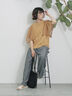 ◎【接触冷感】メッシュ切替プルオーバー（オフホワイト/ブラック/キャメル）｜Samansa Mos2 blue（サマンサモスモス ブルー）通販