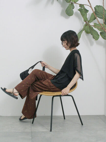 ◎【接触冷感】メッシュ切替プルオーバー（オフホワイト/ブラック/キャメル）｜Samansa Mos2 blue（サマンサモスモス ブルー）通販