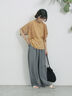 ◎【接触冷感】メッシュ切替プルオーバー（オフホワイト/ブラック/キャメル）｜Samansa Mos2 blue（サマンサモスモス ブルー）通販