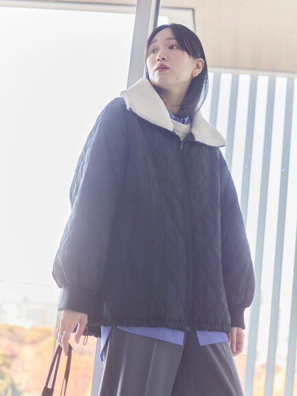 【新品】kazumi×SamansaMos2　リバーシブルジャケット ブラック 新品】kazumi×SamansaMos2リバーシブルジャケット ブラック