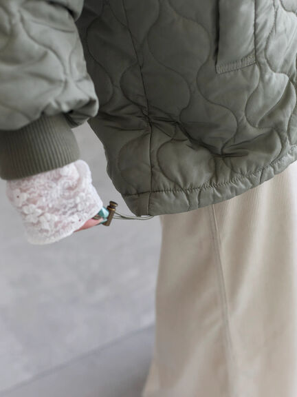 衿ボアキルトジャケット（ブラック/ライトベージュ/カーキ）｜Samansa Mos2 blue（サマンサモスモス ブルー）通販