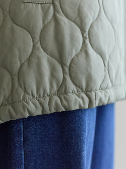 衿ボアキルトジャケット（ブラック/ライトベージュ/カーキ）｜Samansa Mos2 blue（サマンサモスモス ブルー）通販