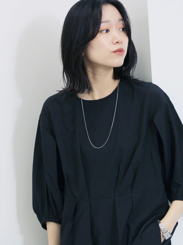 セール】 タックブラウス（ブラック/グリーン/プラム/トップス/シャツ