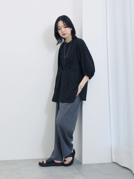 タックブラウス（ブラック/グリーン/プラム）｜Samansa Mos2 blue（サマンサモスモス ブルー）通販