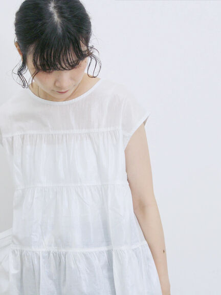 ◎ティアードブラウス（オフホワイト/チャコールグレー/ブラック）｜Samansa Mos2 blue（サマンサモスモス ブルー）通販
