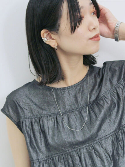 ◎ティアードブラウス（オフホワイト/チャコールグレー/ブラック）｜Samansa Mos2 blue（サマンサモスモス ブルー）通販