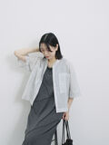 ◎シアーストライプシャツ（オフホワイト）｜Samansa Mos2 blue（サマンサモスモス ブルー）通販