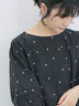 ◎ドット刺繍ブラウス（オフホワイト/ブラック/サックスブルー）｜Samansa Mos2 blue（サマンサモスモス ブルー）通販