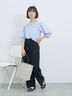 ◎ドット刺繍ブラウス（オフホワイト/ブラック/サックスブルー）｜Samansa Mos2 blue（サマンサモスモス ブルー）通販