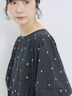 ◎ドット刺繍ブラウス（オフホワイト/ブラック/サックスブルー）｜Samansa Mos2 blue（サマンサモスモス ブルー）通販