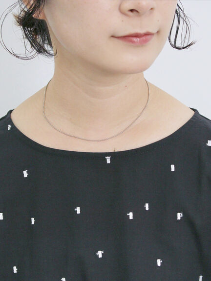 ◎ドット刺繍ブラウス（オフホワイト/ブラック/サックスブルー）｜Samansa Mos2 blue（サマンサモスモス ブルー）通販
