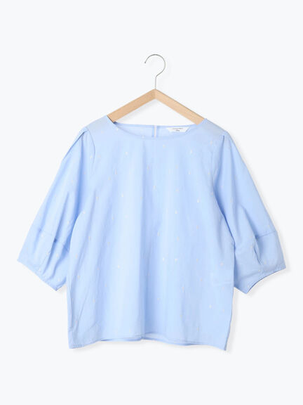 ◎ドット刺繍ブラウス（オフホワイト/ブラック/サックスブルー）｜Samansa Mos2 blue（サマンサモスモス ブルー）通販